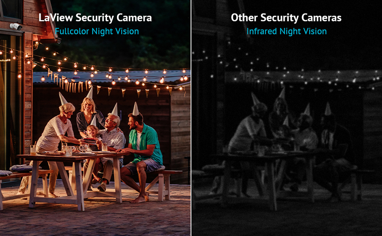 LaView Security Camera Outdoor with Color Night Vision